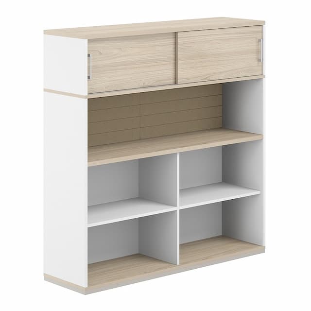 Стеллаж-комбо 1438 односторонний Norden Allegro AG.252.440.662.BG с антресолью и экраном тканевым высоким