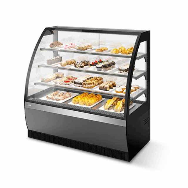 Витрина кондитерская Chilz Vete lux 90 ВК205 (серый матовый/шлифованная нержавейка)