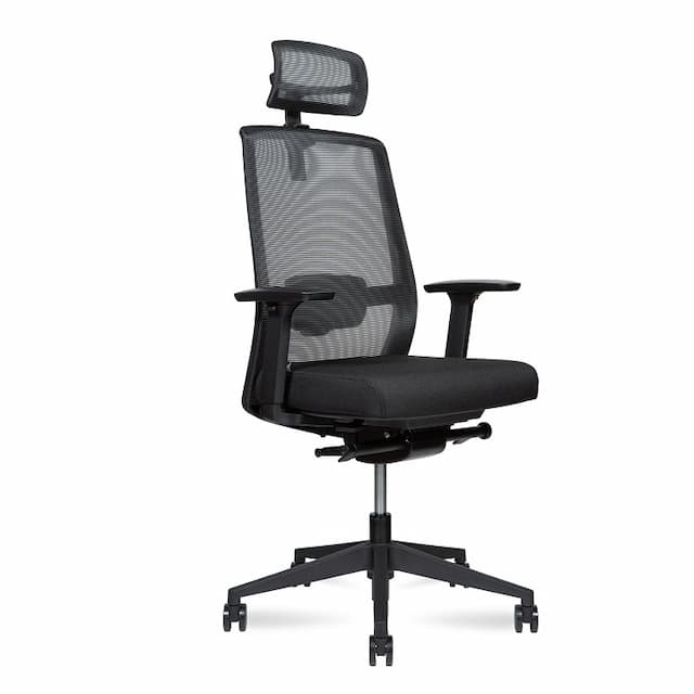 Кресло офисное Norden Nova UE-AHS black (черная сетка/черная ткань)
