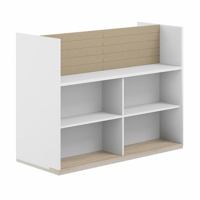 Стеллаж-комбо 1238 двухсторонний Norden Allegro AG.254.300.664.BG с экраном тканевым высоким