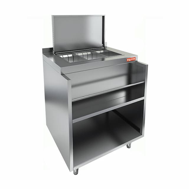 Барная станция с бортом и крышкой Hicold НБМВЛ-10/5БКР